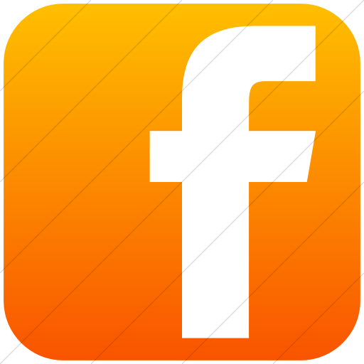 Simple Orange Gradient Social Media Facebook Square Icon