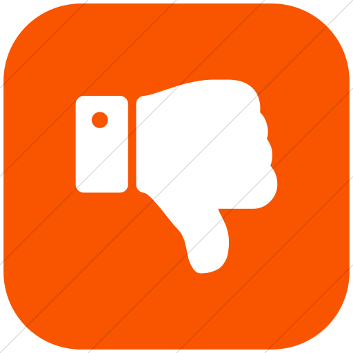 Flat Rounded Square White On Orange Bootstrap Font