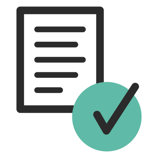 Verified Document Colored Stroke Icon