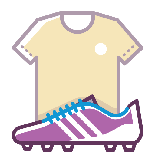 Football, T Shirt And Football Boots, Facilities Icon Free