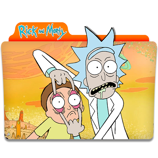 Rick And Morty Orange Folder Icon