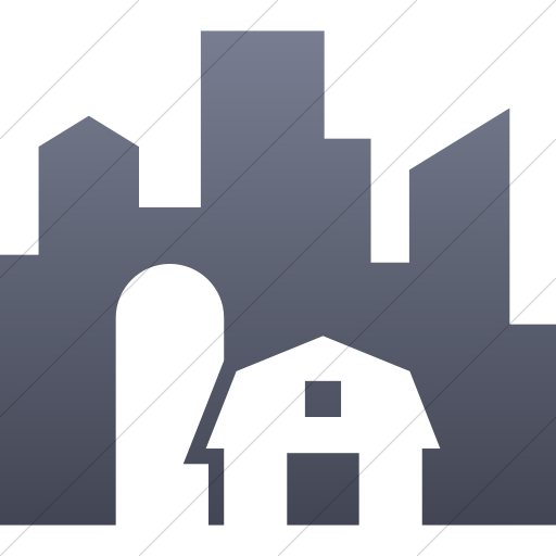 Simple Blue Gray Gradient Iconathon Urban Farm Icon