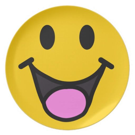 Laughing Face Plate Smiley Faces