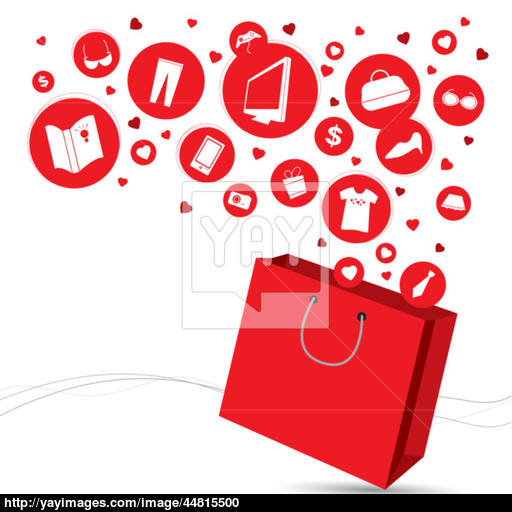 Shopping Bag And Fashion Icon Design Vector