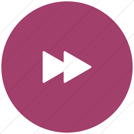 Flat Circle White On Pink Foundation Fast Forward Icon
