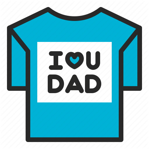 Father's Day, Gift, Message, Presents, Printing, T Shirt Icon