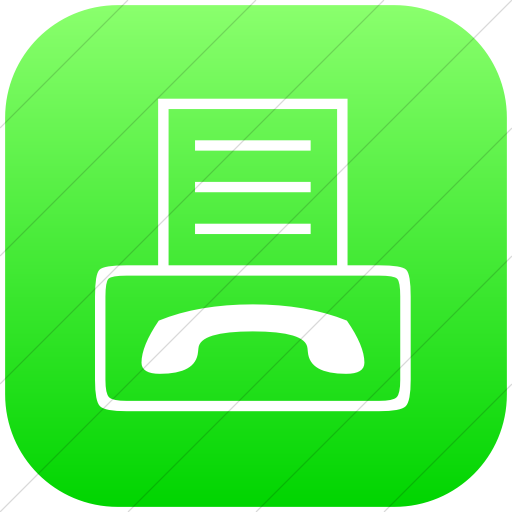 Flat Rounded Square White On Ios Neon Green Gradient