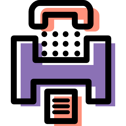 Fax Icon Free Of Machine Color Set Icons