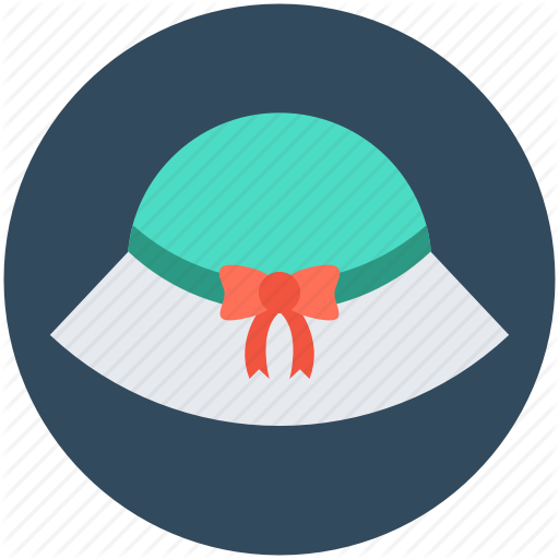Beach Hat, Fedora Hat, Floppy Hat, Headwear, Woman Hat Icon