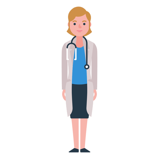 Flat Woman Doctor Character
