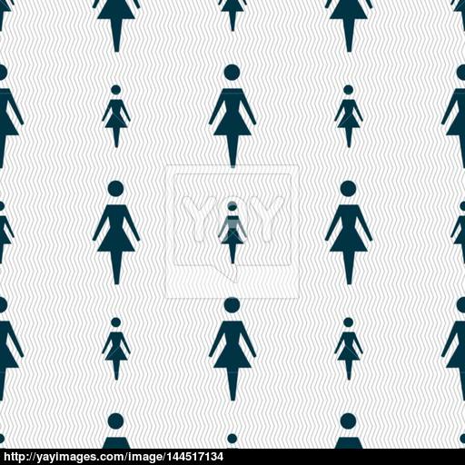 Female Sign Icon Woman Human Symbol Women Toilet Seamless