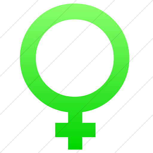 Simple Ios Neon Green Gradient Classica Female Symbol Icon