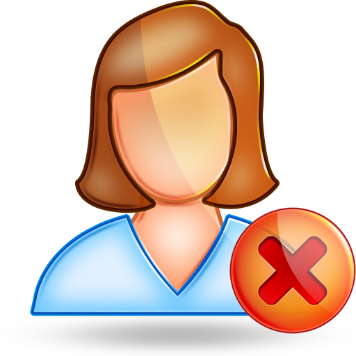 Female, User, Block Icon