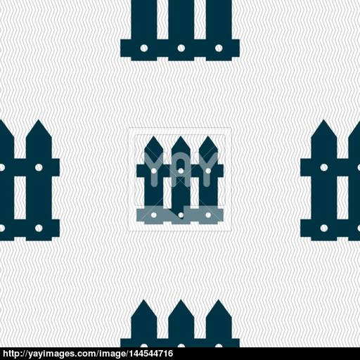 Fence Icon Sign Seamless Abstract Background With Geometric