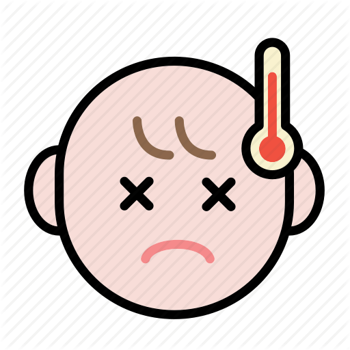 Baby, Emoji, Fever, Human Face Icon