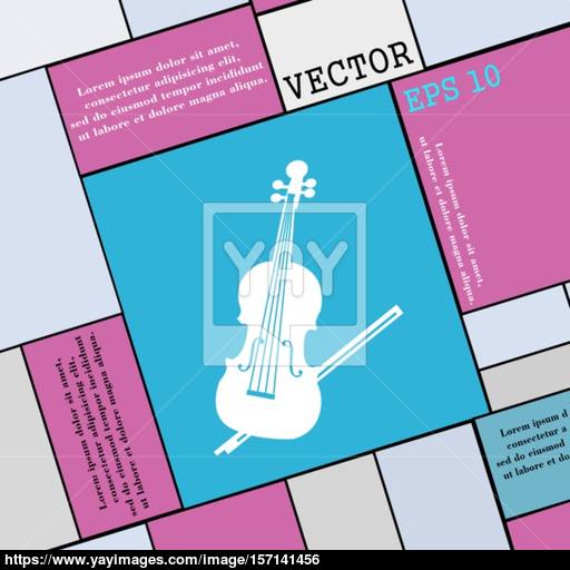 Violn Sign Modern Flat Style For Your Design Vector Vector