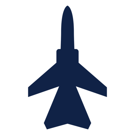 Fighter Aircraft Top View Silhouette