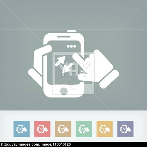Smartphone Icon Transfer Vector
