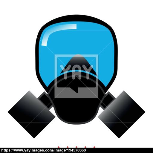 Gas Mask Icon Illustration Color Fill Style Vector
