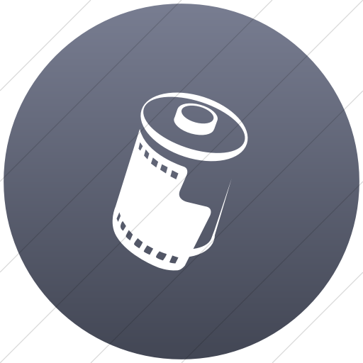 Flat Circle White On Blue Gray Gradient Classica Roll