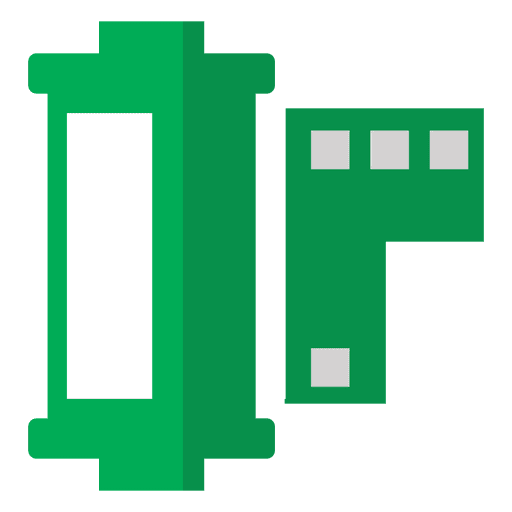 Film Strip Negative Green