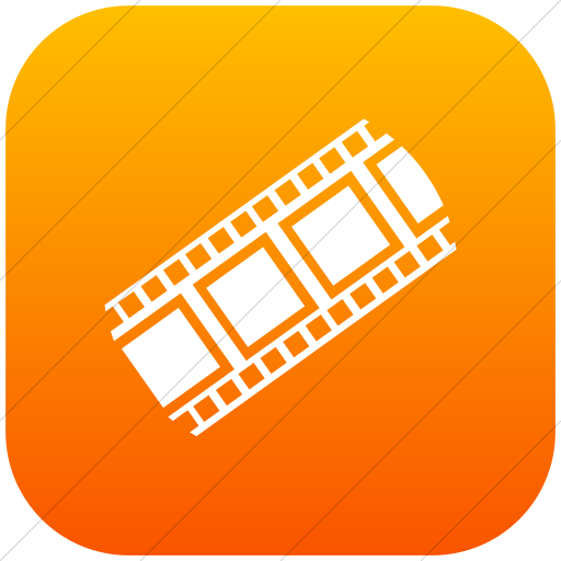 Flat Rounded Square White On Orange Gradient Classica