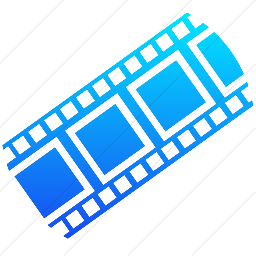 Simple Ios Blue Gradient Classica Film Strip Icon