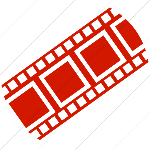 Simple Red Classica Film Strip Icon