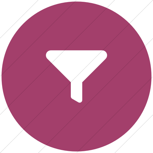 Flat Circle White On Pink Foundation Filter Icon