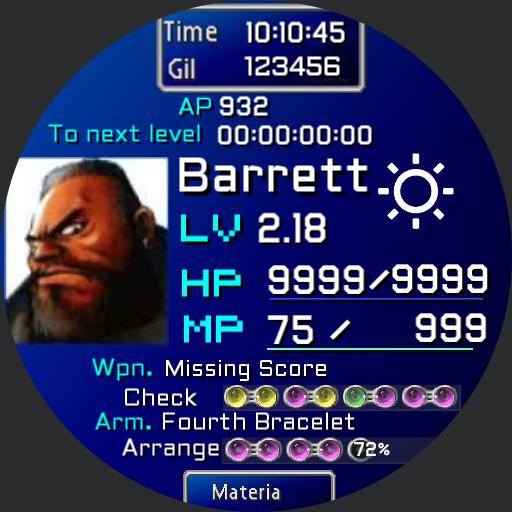 Final Fantasy Barrett For G Watch R