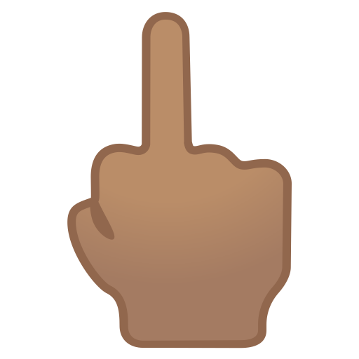 Middle Finger Medium Skin Tone Icon Noto Emoji People Bodyparts