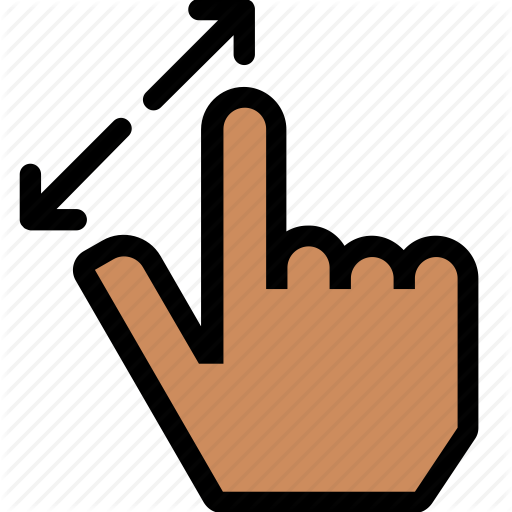 Finger, Fingers, Gesture, Hand, Magnifier, Touch, Zoom Icon
