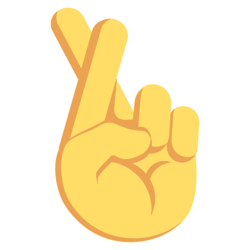 Hand With First And Index Finger Crossed Emoji Emoticon Vector