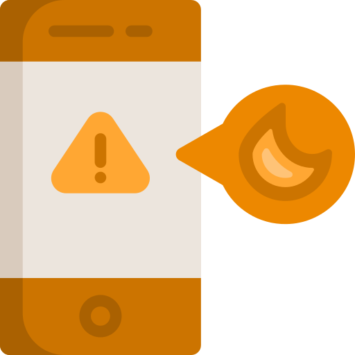 Smartphone Fire Alarm Png Icon