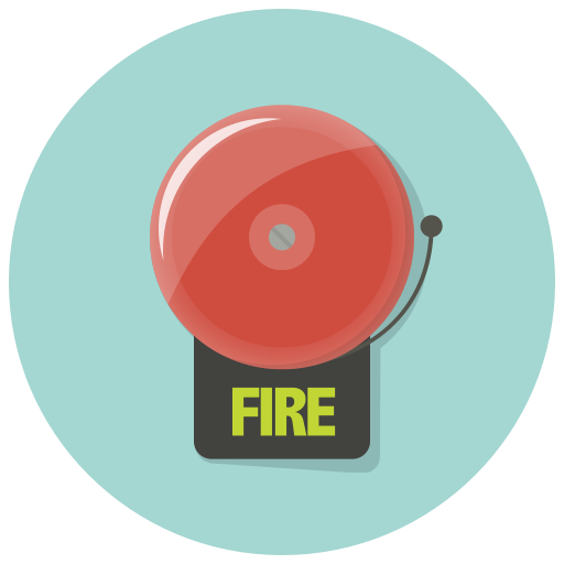 Fire, Danger, Fire Alarm, Alarm, Bell, Warning, Alert Icon
