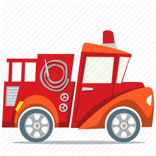 Fire Engine, Fire Truck, Fireman, Transport Icon