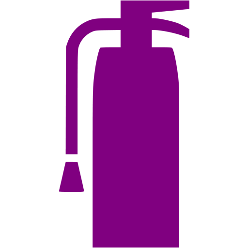 Purple Fire Extinguisher Icon