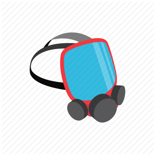 Fire, Firefighter, Fireman, Helmet, Isometric, Mask, Protection Icon
