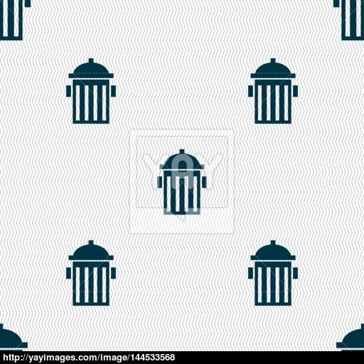 Fire Hydrant Icon Sign Seamless Abstract Background