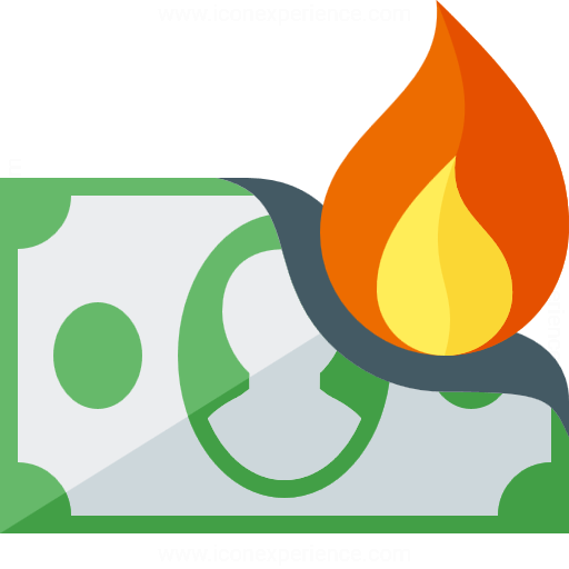 Iconexperience G Collection Money Bill Fire Icon