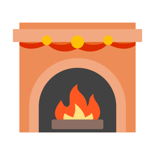 Fireplace Icon Free Of Winter Holiday
