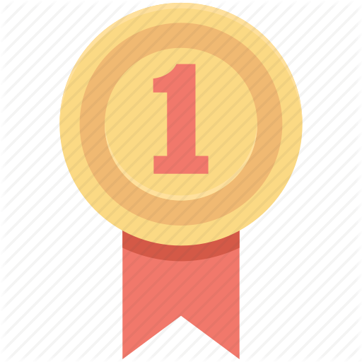 Award, First Place, Position Badge, Ranking, Ribbon Badge Icon
