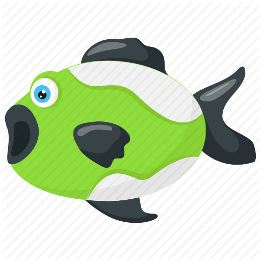 Aquatic Animal, Fish, Fish Cartoon, Sea Animal, Tropical Fish Icon