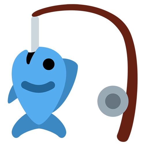 Fishing Pole And Fish Emoji For Facebook, Email Sms Id