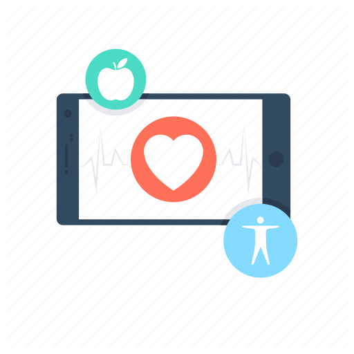 Fitness App, Health App, Heart, Medical App, Mobile Icon