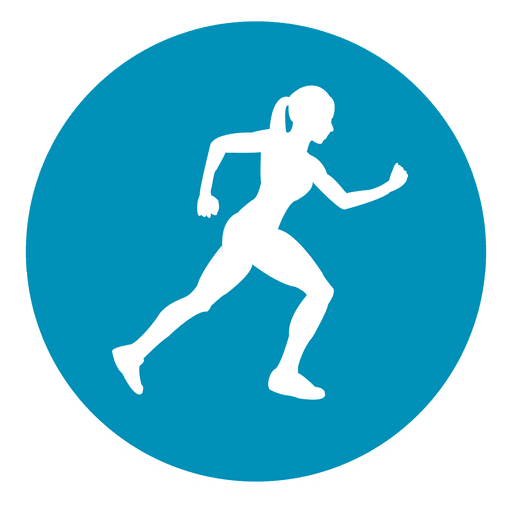 Female Athlete Circle Icon