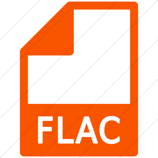 Simple Orange Mime Types Document Flac Icon
