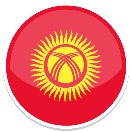 Flat Round World Flag Icon Set Tomato