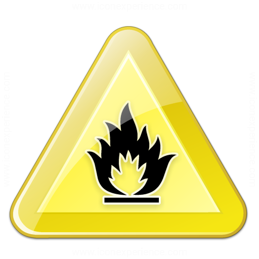 Iconexperience V Collection Sign Warning Flammable Icon