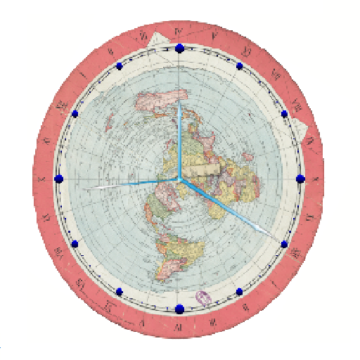 Flat Earth Map Clock Latest Version Apk